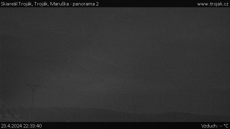 Skiareál Troják - Troják, Maruška - panorama 2 - 23.4.2024 v 22:33