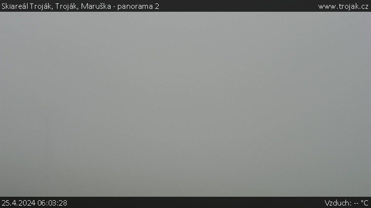Skiareál Troják - Troják, Maruška - panorama 2 - 25.4.2024 v 06:03