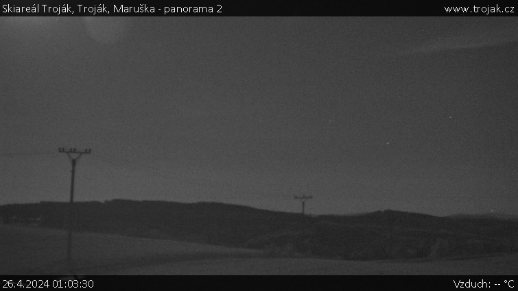 Skiareál Troják - Troják, Maruška - panorama 2 - 26.4.2024 v 01:03