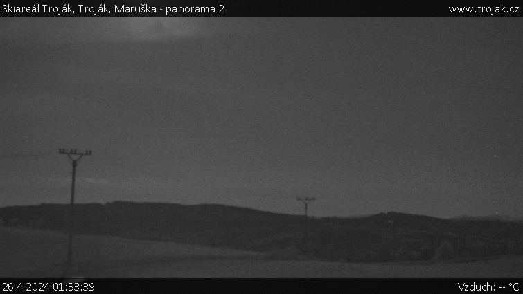 Skiareál Troják - Troják, Maruška - panorama 2 - 26.4.2024 v 01:33
