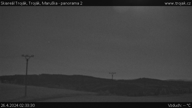 Skiareál Troják - Troják, Maruška - panorama 2 - 26.4.2024 v 02:33
