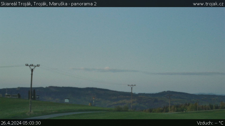 Skiareál Troják - Troják, Maruška - panorama 2 - 26.4.2024 v 05:03