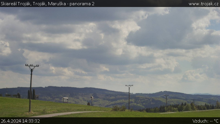 Skiareál Troják - Troják, Maruška - panorama 2 - 26.4.2024 v 14:33