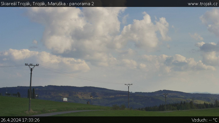 Skiareál Troják - Troják, Maruška - panorama 2 - 26.4.2024 v 17:33