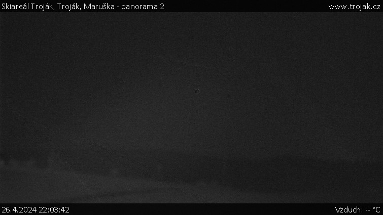 Skiareál Troják - Troják, Maruška - panorama 2 - 26.4.2024 v 22:03