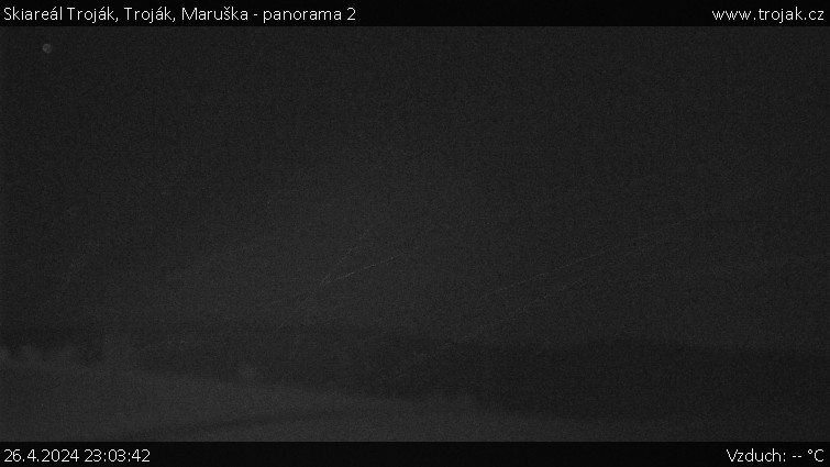 Skiareál Troják - Troják, Maruška - panorama 2 - 26.4.2024 v 23:03