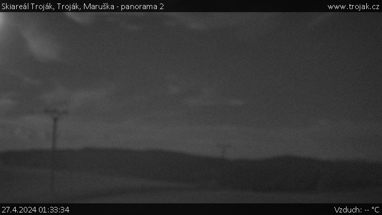 Skiareál Troják - Troják, Maruška - panorama 2 - 27.4.2024 v 01:33