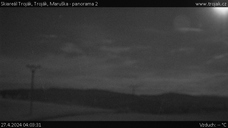 Skiareál Troják - Troják, Maruška - panorama 2 - 27.4.2024 v 04:03