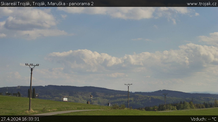 Skiareál Troják - Troják, Maruška - panorama 2 - 27.4.2024 v 16:33