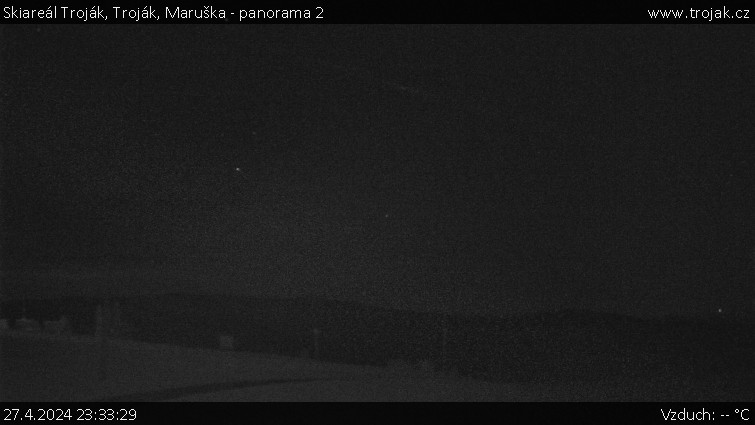 Skiareál Troják - Troják, Maruška - panorama 2 - 27.4.2024 v 23:33