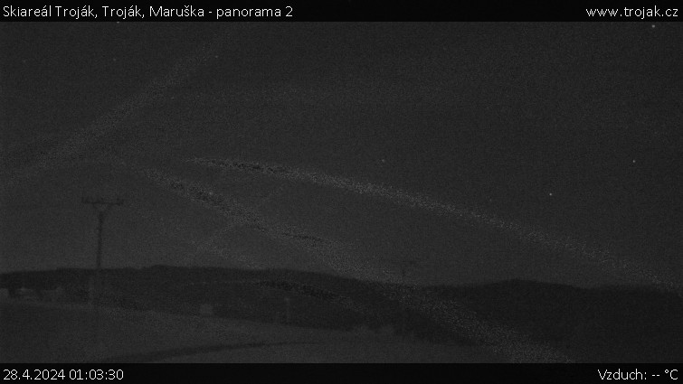 Skiareál Troják - Troják, Maruška - panorama 2 - 28.4.2024 v 01:03
