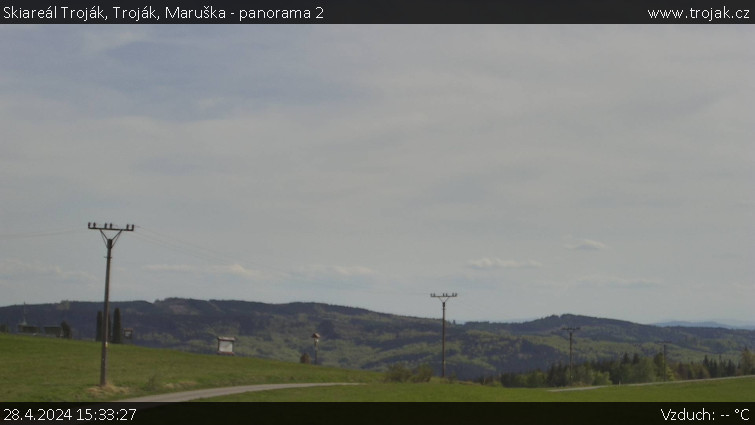 Skiareál Troják - Troják, Maruška - panorama 2 - 28.4.2024 v 15:33