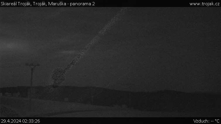 Skiareál Troják - Troják, Maruška - panorama 2 - 29.4.2024 v 02:33