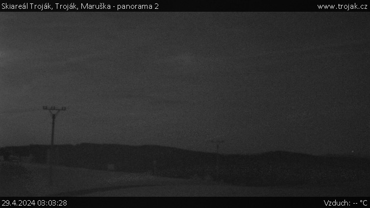 Skiareál Troják - Troják, Maruška - panorama 2 - 29.4.2024 v 03:03