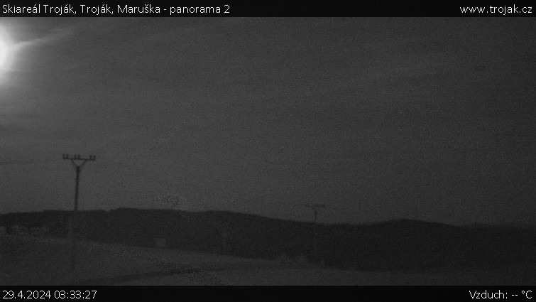 Skiareál Troják - Troják, Maruška - panorama 2 - 29.4.2024 v 03:33