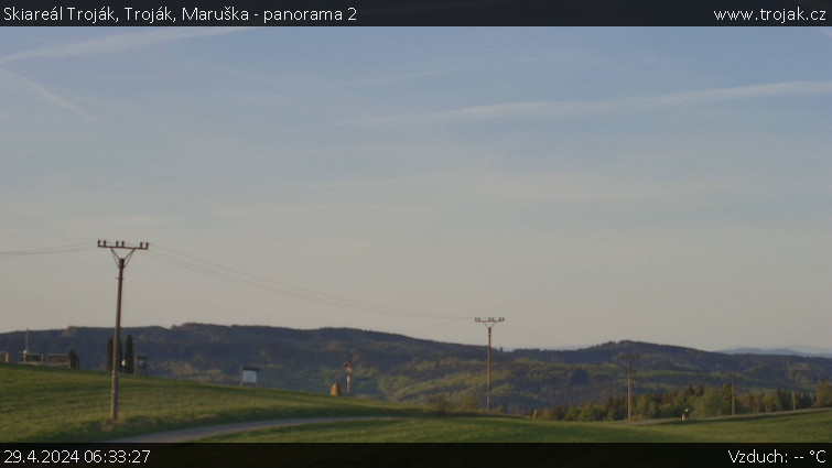 Skiareál Troják - Troják, Maruška - panorama 2 - 29.4.2024 v 06:33