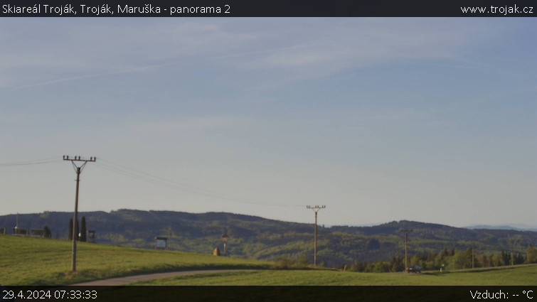 Skiareál Troják - Troják, Maruška - panorama 2 - 29.4.2024 v 07:33