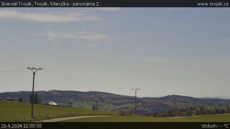 Skiareál Troják - Troják, Maruška - panorama 2 - 29.4.2024 v 11:03