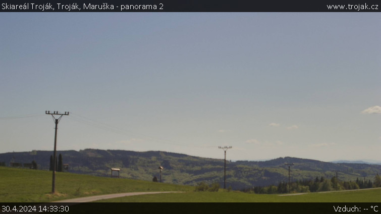 Skiareál Troják - Troják, Maruška - panorama 2 - 30.4.2024 v 14:33