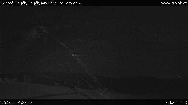 Skiareál Troják - Troják, Maruška - panorama 2 - 2.5.2024 v 01:33