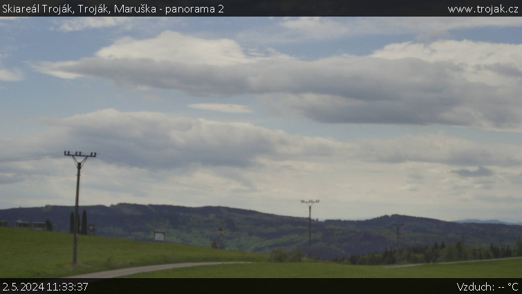 Skiareál Troják - Troják, Maruška - panorama 2 - 2.5.2024 v 11:33