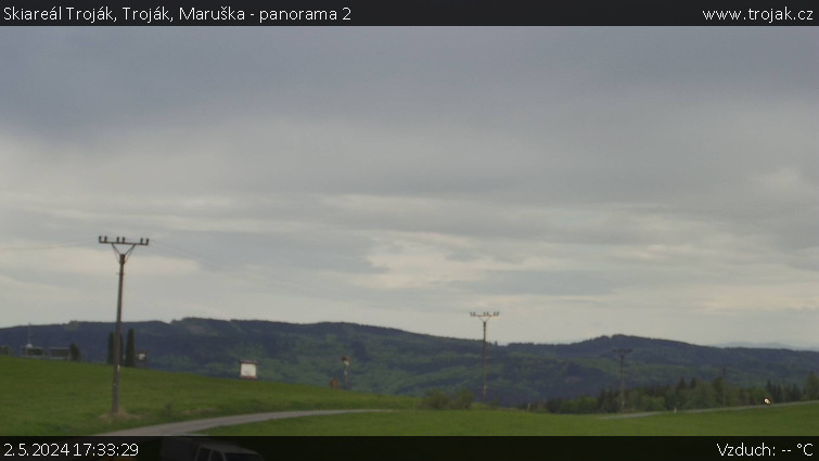 Skiareál Troják - Troják, Maruška - panorama 2 - 2.5.2024 v 17:33