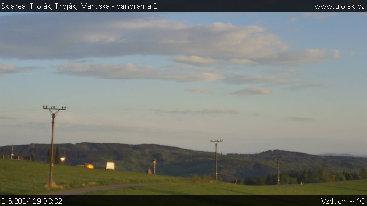 Skiareál Troják - Troják, Maruška - panorama 2 - 2.5.2024 v 19:33