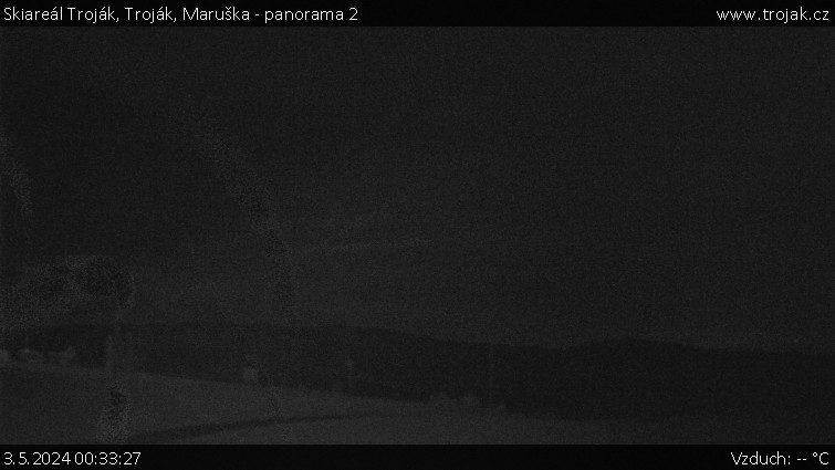 Skiareál Troják - Troják, Maruška - panorama 2 - 3.5.2024 v 00:33