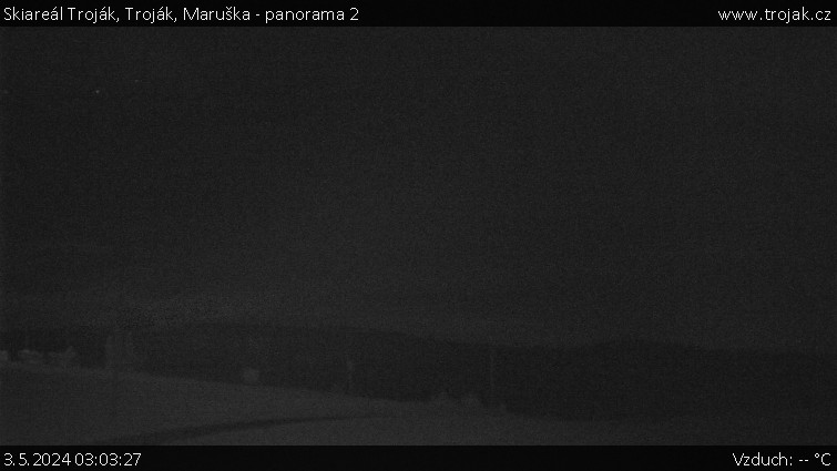 Skiareál Troják - Troják, Maruška - panorama 2 - 3.5.2024 v 03:03