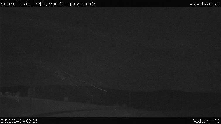 Skiareál Troják - Troják, Maruška - panorama 2 - 3.5.2024 v 04:03
