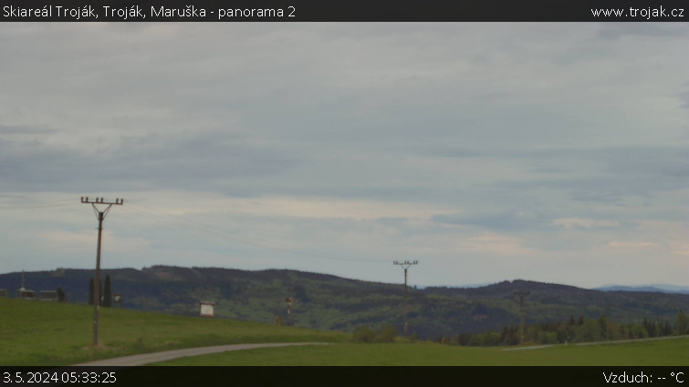 Skiareál Troják - Troják, Maruška - panorama 2 - 3.5.2024 v 05:33