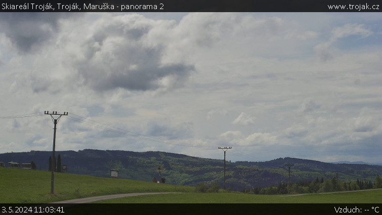 Skiareál Troják - Troják, Maruška - panorama 2 - 3.5.2024 v 11:03