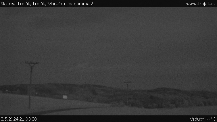 Skiareál Troják - Troják, Maruška - panorama 2 - 3.5.2024 v 21:03