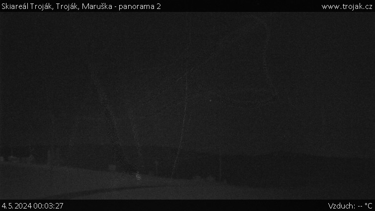 Skiareál Troják - Troják, Maruška - panorama 2 - 4.5.2024 v 00:03