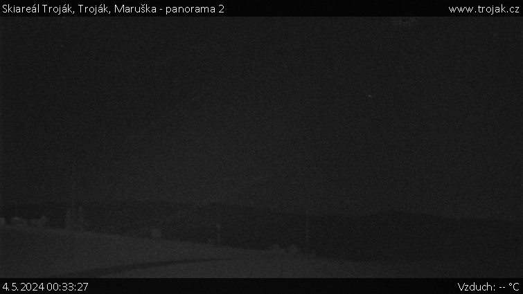 Skiareál Troják - Troják, Maruška - panorama 2 - 4.5.2024 v 00:33
