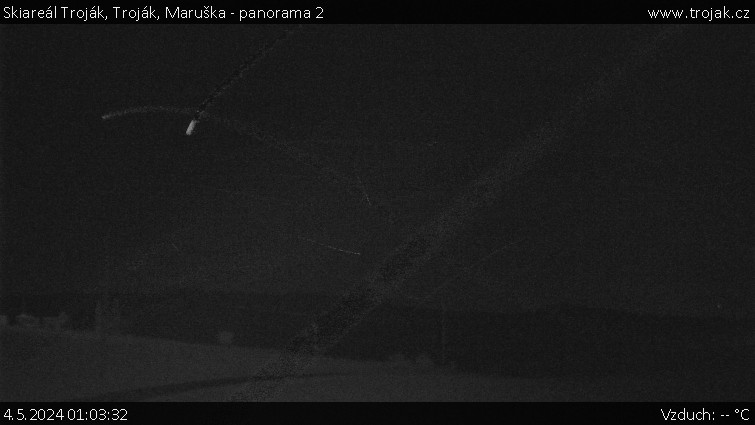 Skiareál Troják - Troják, Maruška - panorama 2 - 4.5.2024 v 01:03