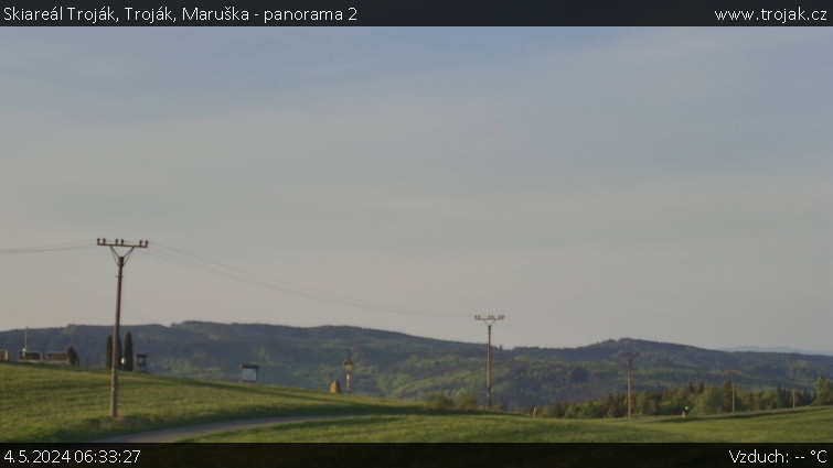 Skiareál Troják - Troják, Maruška - panorama 2 - 4.5.2024 v 06:33