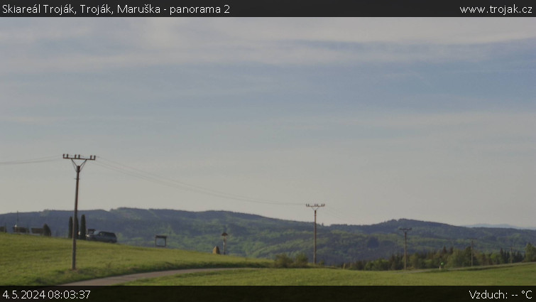 Skiareál Troják - Troják, Maruška - panorama 2 - 4.5.2024 v 08:03