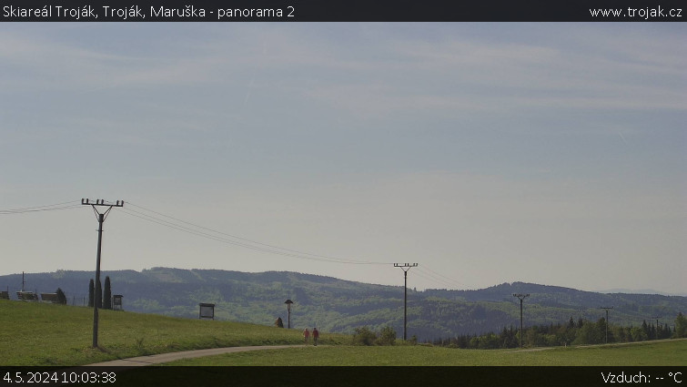 Skiareál Troják - Troják, Maruška - panorama 2 - 4.5.2024 v 10:03