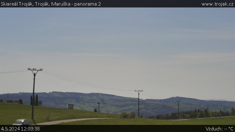 Skiareál Troják - Troják, Maruška - panorama 2 - 4.5.2024 v 12:03