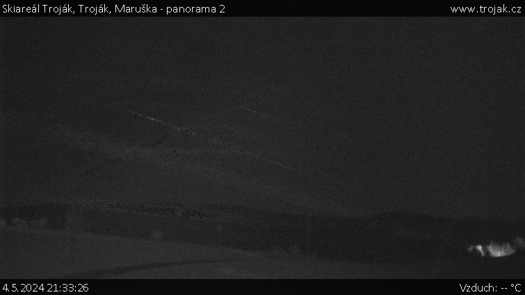 Skiareál Troják - Troják, Maruška - panorama 2 - 4.5.2024 v 21:33