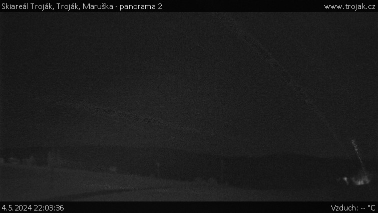 Skiareál Troják - Troják, Maruška - panorama 2 - 4.5.2024 v 22:03