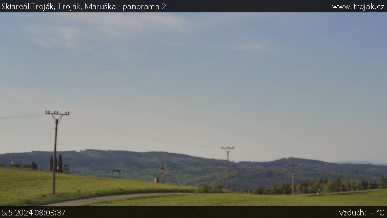 Skiareál Troják - Troják, Maruška - panorama 2 - 5.5.2024 v 08:03