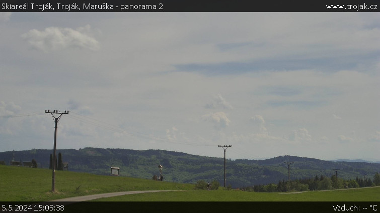 Skiareál Troják - Troják, Maruška - panorama 2 - 5.5.2024 v 15:03