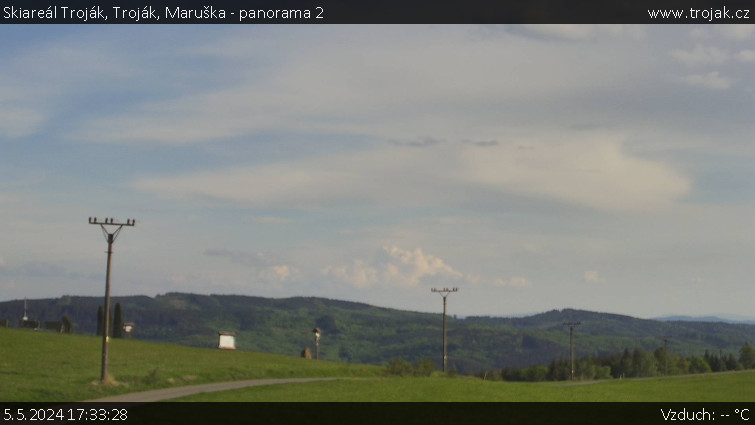 Skiareál Troják - Troják, Maruška - panorama 2 - 5.5.2024 v 17:33