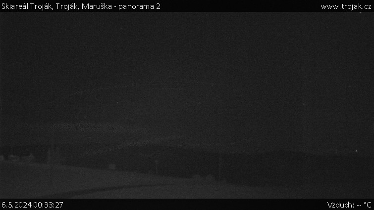 Skiareál Troják - Troják, Maruška - panorama 2 - 6.5.2024 v 00:33