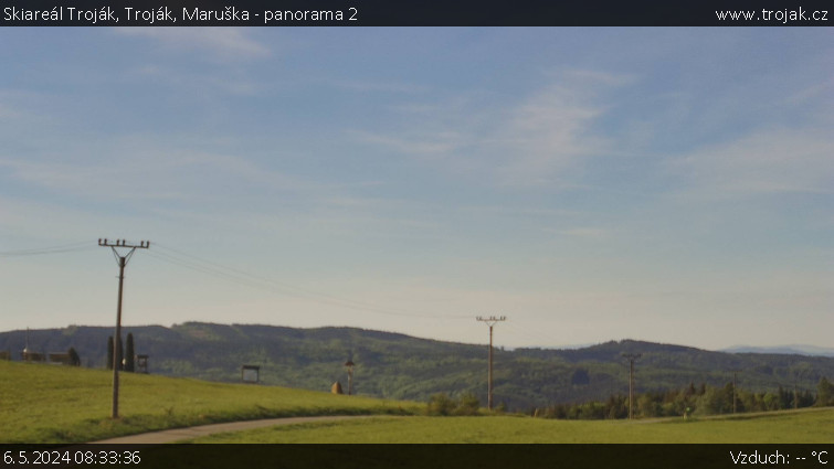 Skiareál Troják - Troják, Maruška - panorama 2 - 6.5.2024 v 08:33