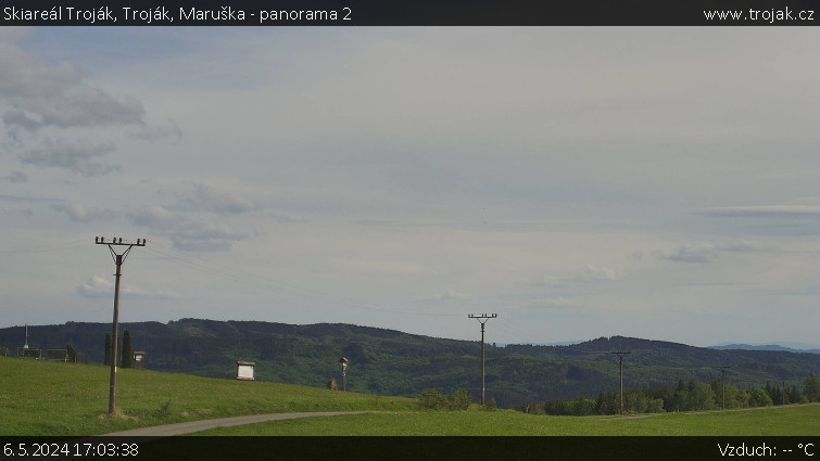 Skiareál Troják - Troják, Maruška - panorama 2 - 6.5.2024 v 17:03