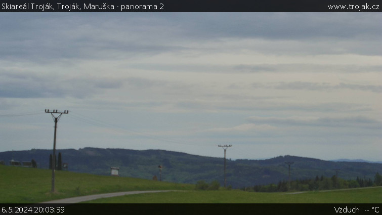 Skiareál Troják - Troják, Maruška - panorama 2 - 6.5.2024 v 20:03
