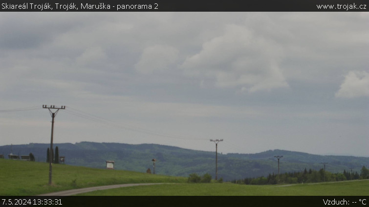 Skiareál Troják - Troják, Maruška - panorama 2 - 7.5.2024 v 13:33